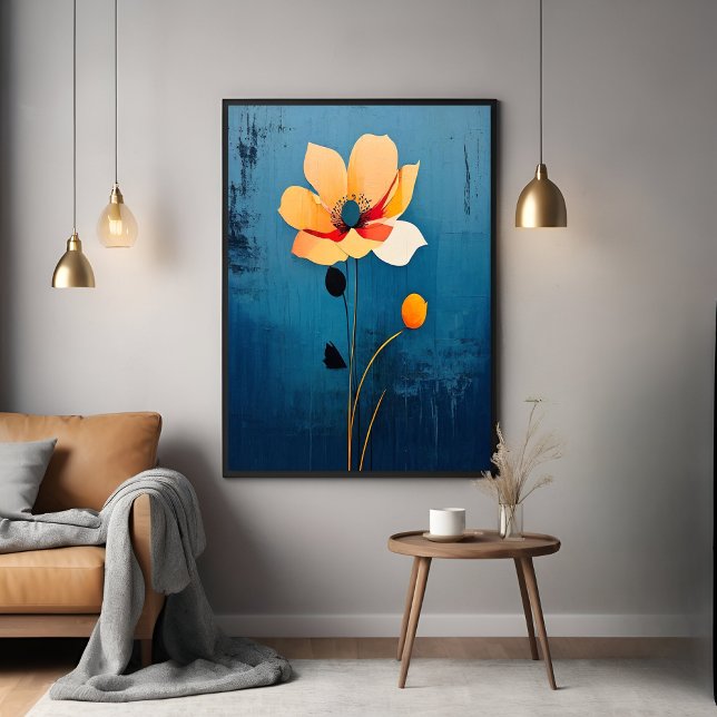 Fet Blommigt Art med Abstrakt Flower Poster (Skapare uppladdad)