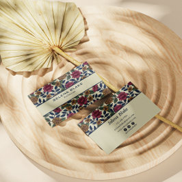 Fet Blommigt Elegance | Snyggt Modern Visitkort
