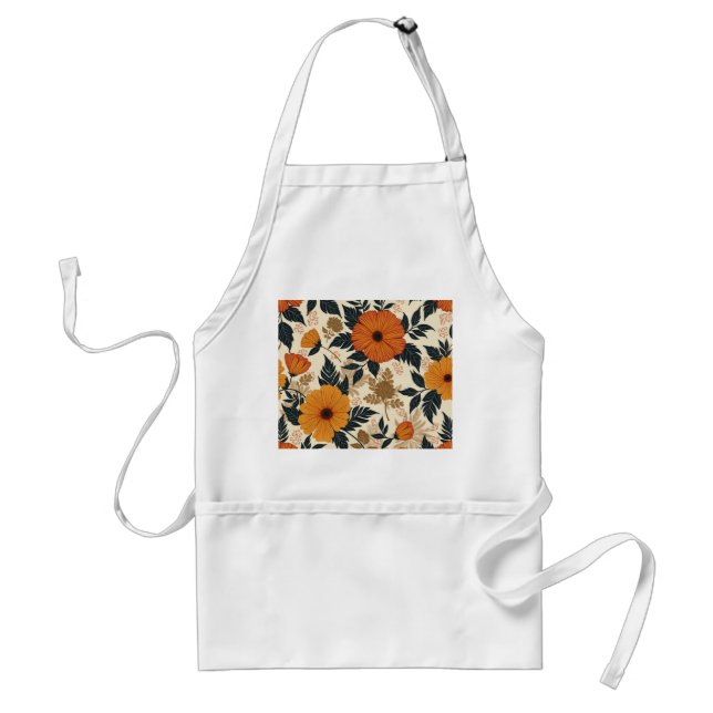 Fet Blommigt Geometry Apron Förkläde (Framsidan)