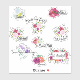 Fet Blommigt - höj Christian Journaling Stickers Klistermärken
