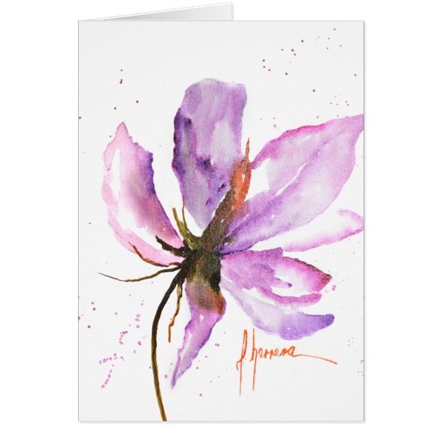 Fet Blommigt IV Hälsningskort (Framsidan)