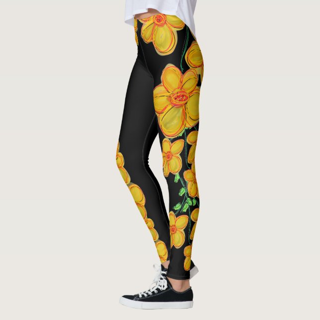 Fet Blommigt Leggings (Vänster)