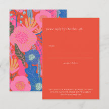 Fet Blommigt Vibrant Red Elegant Bohemian Bröllop