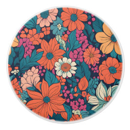 Fet Blommönster Modern blomning dekorativ Knopp