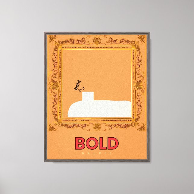 Fet Bold Baldie Canvastryck (Framsida)