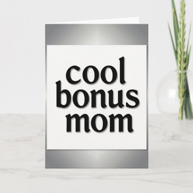 Fet Bonus Mamma Styvmamma Kort (Framsida)