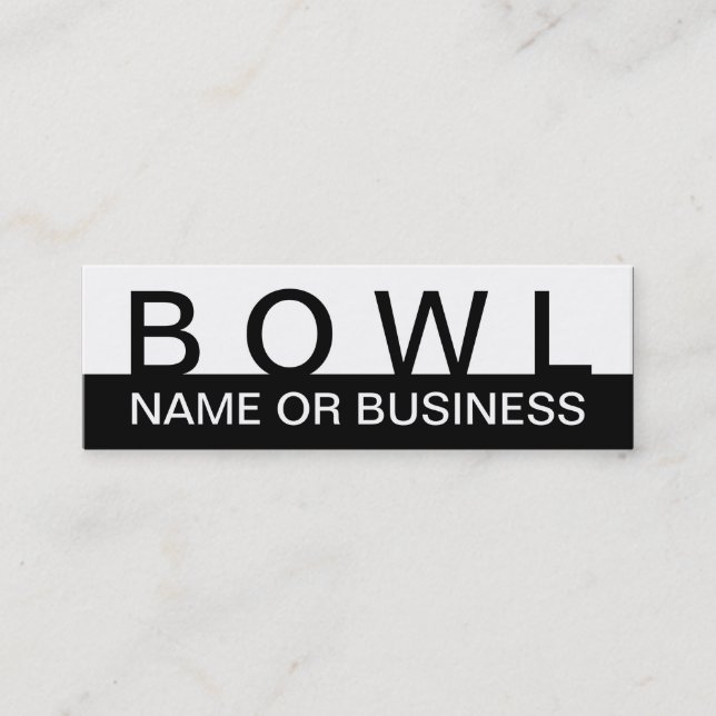 Fet BOWL (anpassadet färg) Mini Visitkort (Framsida)