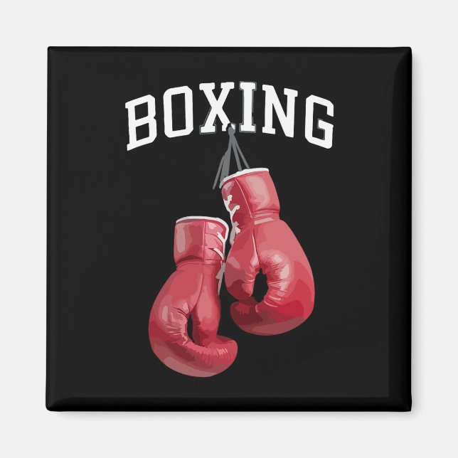 Fet Boxnings Handskor Boxning Kickboxning Boxnings Magnet (Framsidan)