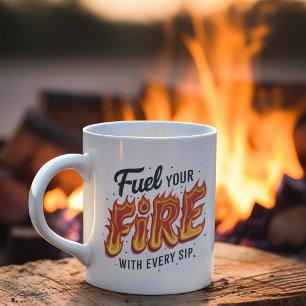 Fet bränsle elden med Flames Mugg