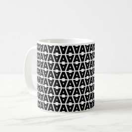 Fet Brev A Mönster Alphabet Kaffemugg