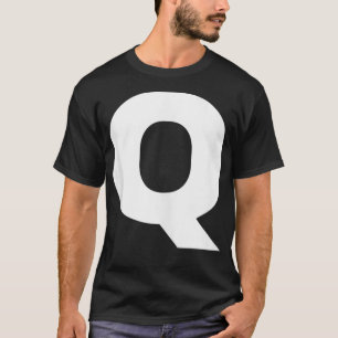 Fet Brev Q - Alfabet-tecken stor teckenstorlek T Shirt
