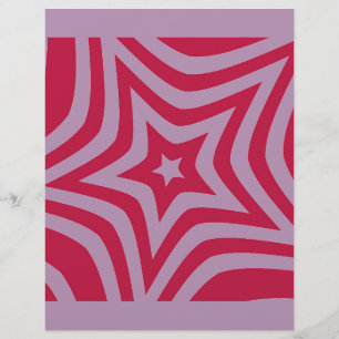 Fet & Bright Red & White Star i en Vector Mönster