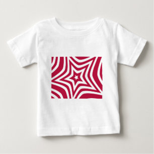 Fet & Bright Red & White Star i en Vector Mönster T-shirt