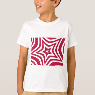 Fet & Bright Red & White Star i en Vector Mönster Tröja
