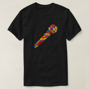 Fet Camo Mönster Microphone T Shirt