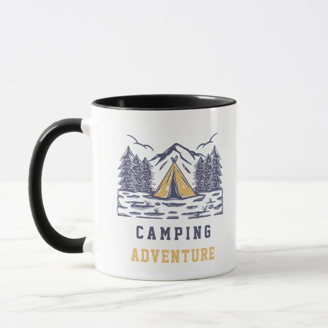 Fet Camping Utomhus Kaffe | äventyrligt utomhusliv Mugg (Vänster)