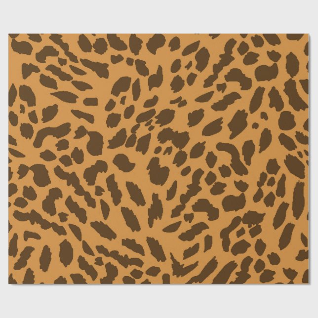 Fet Cheetah Skriv ut Papper radbrytning Presentpapper (Platt)