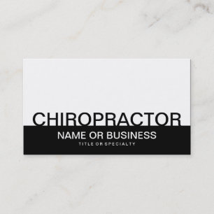 fet CHIROPRACTOR Visitkort
