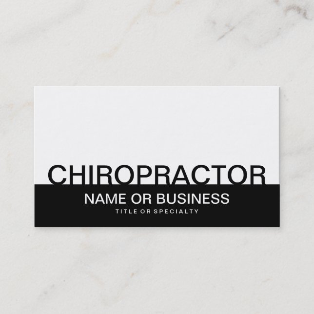 fet CHIROPRACTOR Visitkort (Framsida)