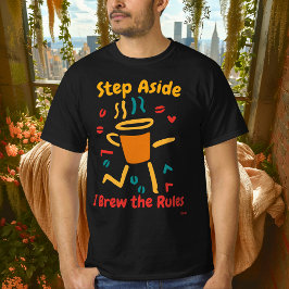 Fet Coffee Pop Art Grafisk T-Shirt