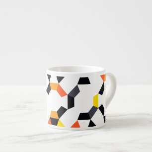 Fet, coola, trendig, unik, modern geometrisk konst espressomugg