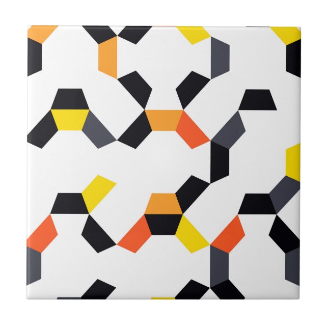 Fet, coola, trendig, unik, modern geometrisk konst kakelplatta (Framsidan)