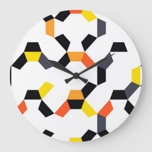Fet, coola, trendig, unik, modern geometrisk konst stor klocka