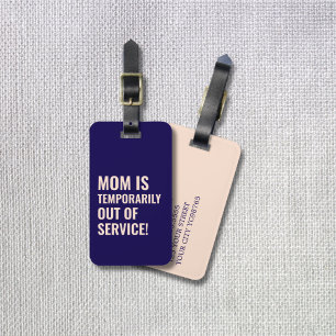 Fet Coral Mörk blått Mamma Gift Bagagebricka