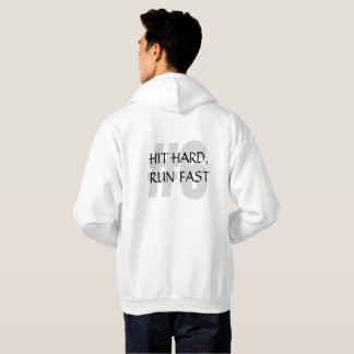 Fet Cricket Player Swinging Fladdermus - Idrottsko Hoodie