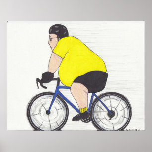 Fet cyklist poster