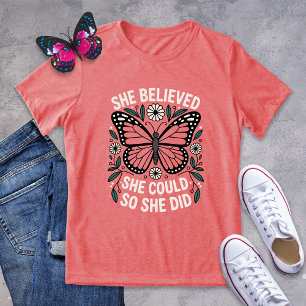 Fet Daisy Butterfly Motivation Shirt T
