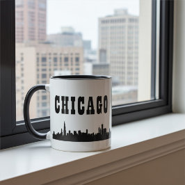 Fet design med Iconic Chicago City Skyline Mugg