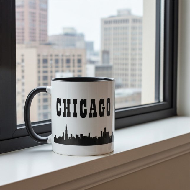 Fet design med Iconic Chicago City Skyline Mugg (Skapare uppladdad)