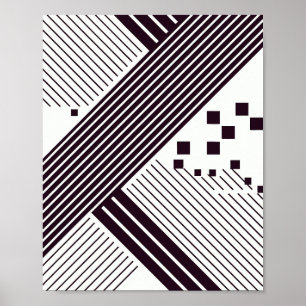 Fet diagonal Rand med geometriska kvadrater Poster