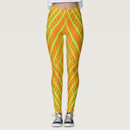 Fet diameter, Bright Grönt Rand, Orange Bk. Leggings