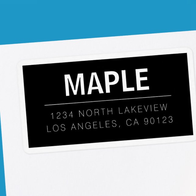 Fet efternamn eller varumärke | Text utan Gräns Adressetikett (Skapare uppladdad)