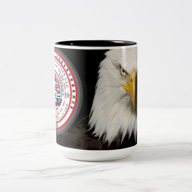 FET EGET OCH LOGOTYP Två-Tonad MUGG (Center)