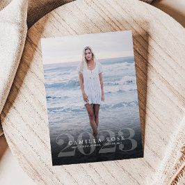 Fet Elegance 2023 Studenten Fotomeddelande Inbjudningar