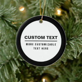 Fet enkel anpassningsbar textmall  julgransprydnad keramik