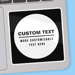 Fet enkel anpassningsbar textmall klistermärken
