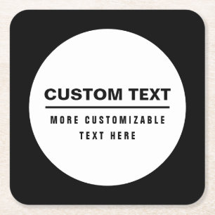 Fet enkel anpassningsbar textmall underlägg papper kvadrat