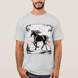 Fet Equine Bläck - Traditional Horse Tattoo Tees T Shirt