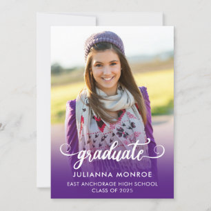 Fet examensskript Royal Purple Examen Meddelande