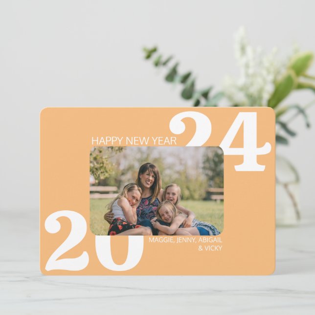 Fet Färg-foto Julkort (Stående Fram)