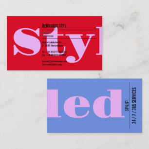 Fet färg, underbar typografi visitkort
