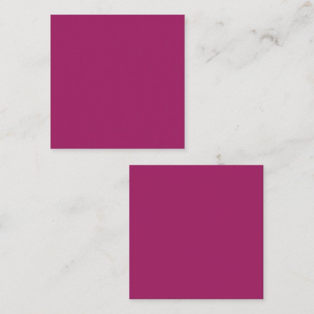 Fet färgblock bröllopsinbjudan – Magenta (Fram/baksida)