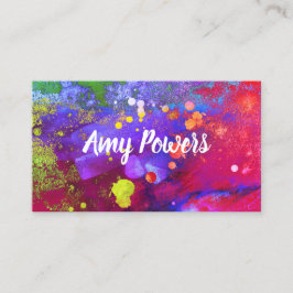 Fet, färglös, modern abstrakt, vattenfärgad platta visitkort