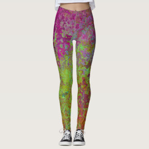 Fet, färglös, plattfärg, Abstrakt för Grunge Leggings