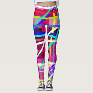 Fet, färglös, strimlad leggings