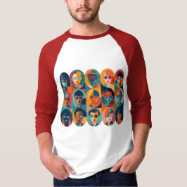 Fet, färglöst ansikte som firar individualitet t shirt